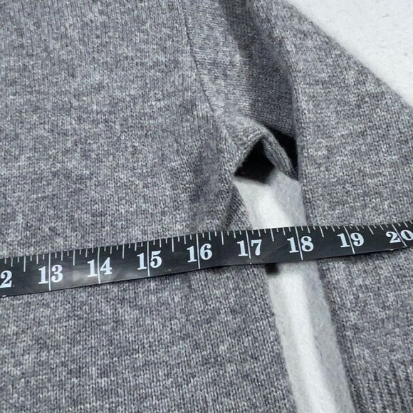 Halogen Cashmere Blend Cardigan XXS Petite Long Gray Sweater Open Front Winter - Picture 5 of 10